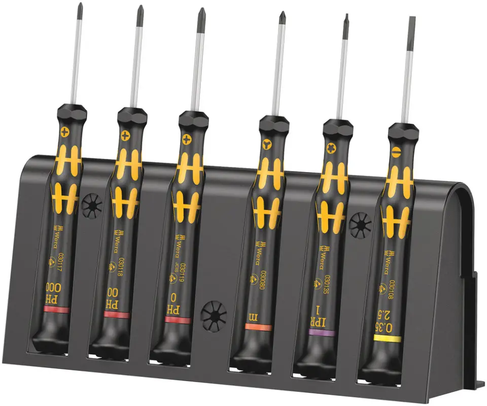 Wera 1550/6 ESD Elektroniker-Schraubendrehersatz + Rack, 5-teilig 05030180001 Jetzt Kaufen