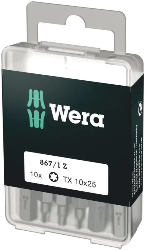 Wera 867/1 DIY TORX® Bits, TX 10 x 25 mm, 10-teilig 05072406001 Billig
