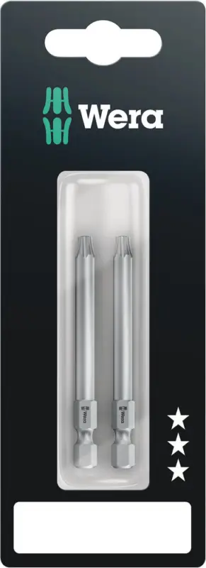 Wera 867/4 Z TORX® BO Bits mit Bohrung SB, TX 25 x 70 mm, 2-teilig 05073071001 Markenprodukt