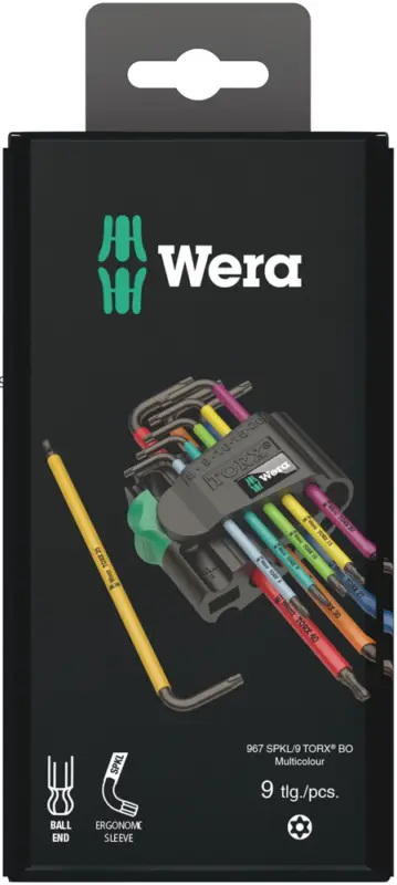 Garantierte Lieferung Wera 967/9 TX BO Multicolour 1 SB Winkelschlüssel BlackLaser 9tlg 05073599001