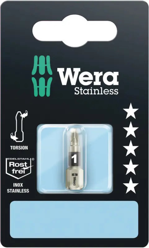 Expressversand Wera 3855/1 TS SB Bits, Edelstahl, PZ 1 x 25 mm 05073613001