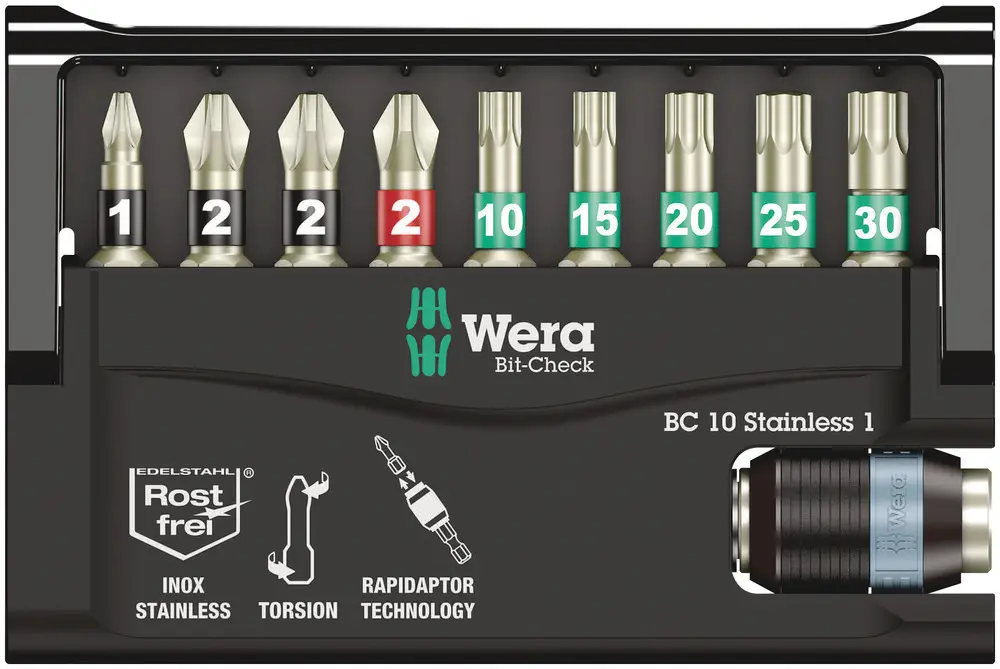 Saisonangebot Wera Bit-Check 10 Stainless 1 SB, 10-teilig 05073630001 Edelstahlt Torx
