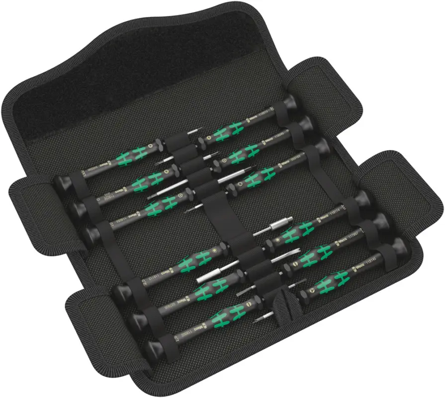 Wera Kraftform Micro 12 Electronics 1 Elektroniker-Schraubendrehersatz, 12-tlg Nur Für Kurze Zeit