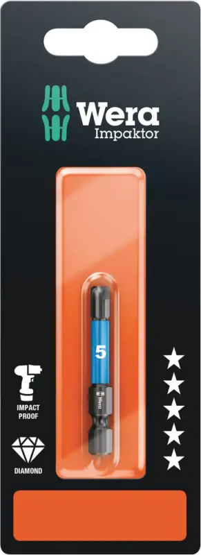 Wera 840/4 IMP DC Impaktor Bits SB, 5 x 50 mm 05073945001 Abverkauf