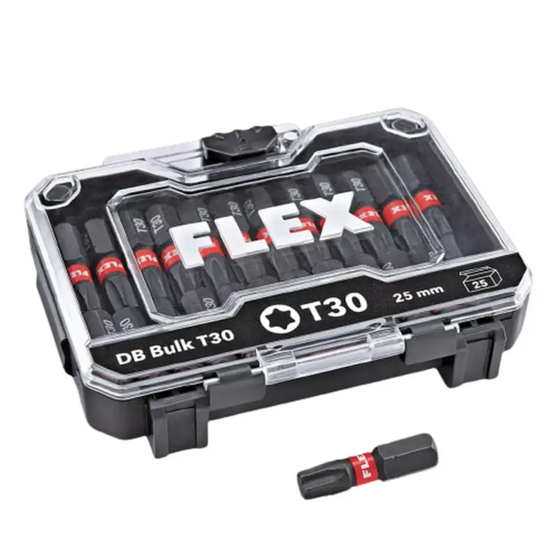Sonderaktion Flex Bitset Bit Bohrschrauber Schrauber Set DB Bulk T30 Torx 25 Stück 530492