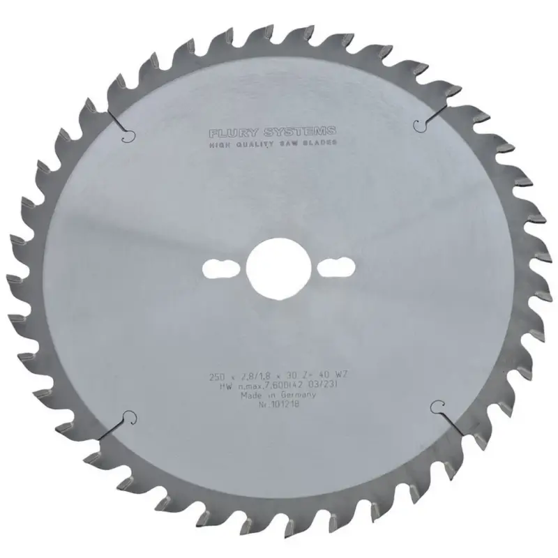 Flury Kreissägeblatt Unterflur Zugsäge Erika 85 Ec 250x2,8x1,8x30 Z40 WZ 101218 Rabatt