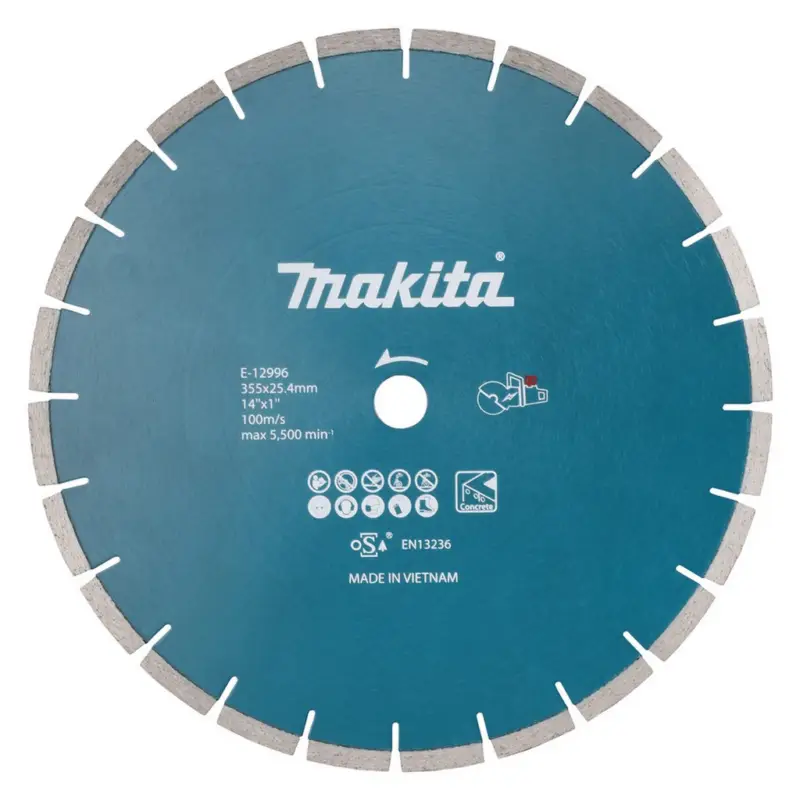 Solange Der Vorrat Reicht Makita Diamantscheibe Trennscheibe Beton Akku-Maschine 355x225,4mm E-12996