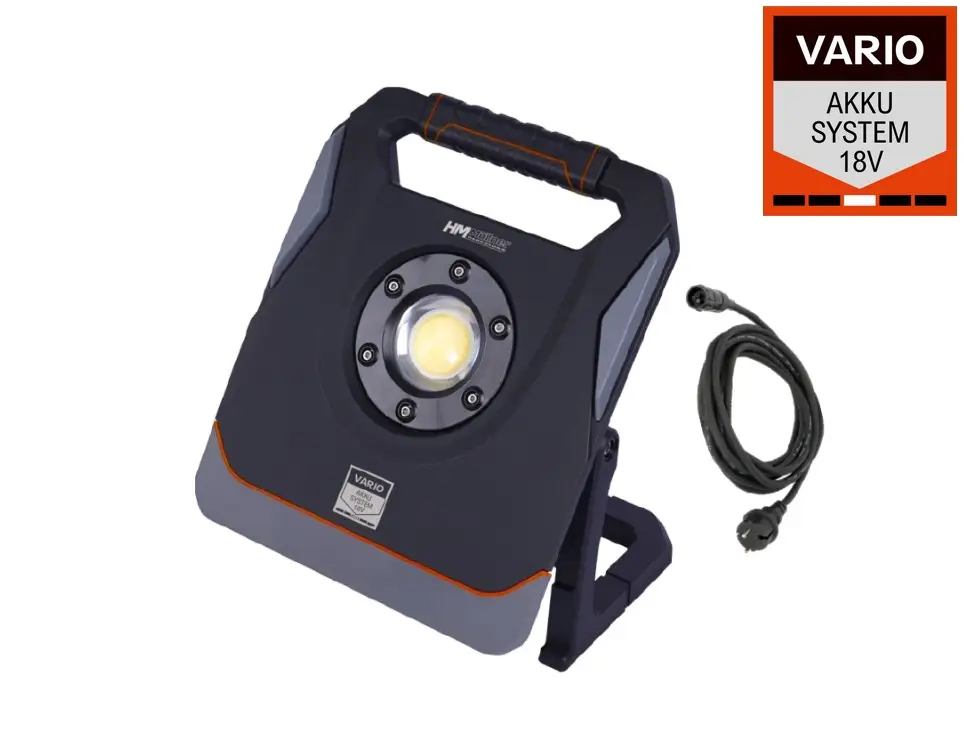 Hm Müllner LED Hybrid Arbeitsleuchte VARIO Akku L700-W65 Makita Bosch Flex Metabo Neu Im Sortiment