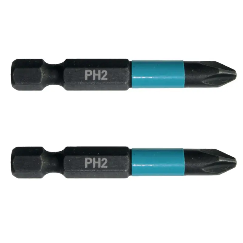 Makita Bit PH2 Impact Black 2 Stück 50 mm 1/4 Zoll Sechskantaufnahme B-63725 Sonderaktion