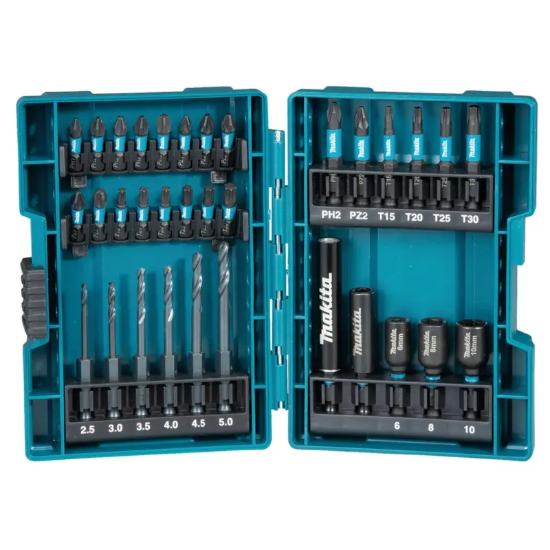 Nur Heute Makita Impact BLACK Bohrer Bit-Set 33 teilig S2 Stahl B-66896