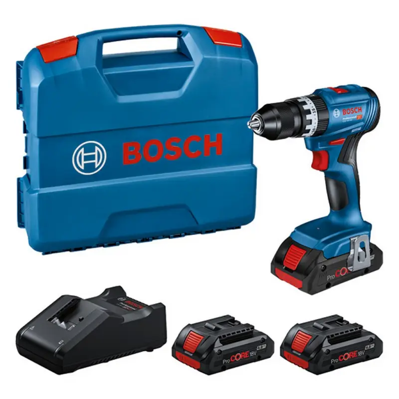 Bosch Akku Schlagbohrschrauber GSB 18V-45 + 3xAkku 18V 4.0Ah + GAL 18V-40 L-Case Direkt Vom Hersteller