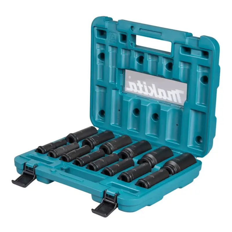 Makita Steckschlüssel Set 14-teilig 1/2 Zoll KFZ-Schlagnuss-Set Koffer E-16586 Versand Am Gleichen Tag