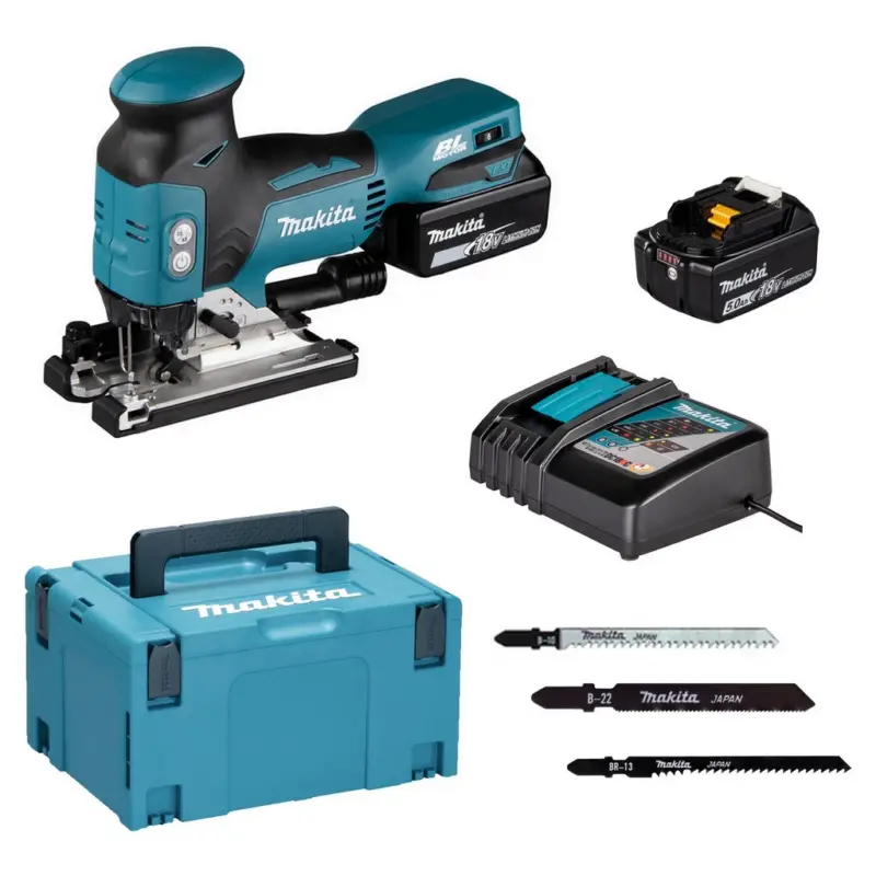 Makita Akku Pendelhubstichsäge 18V 2x 5,0Ah Akku und Ladegerät DJV181RTJ Must-Have