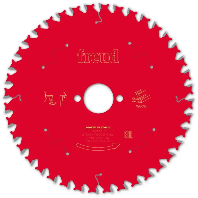 Bestpreis Freud Kreissägeblatt FR13W007H 190x30x2,4/1,6mm Z40 Handsäge Holz F03FS09718