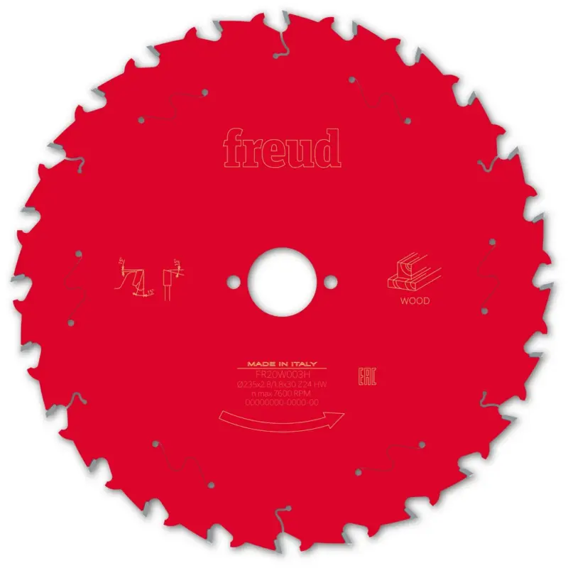 Aktuell Freud Kreissägeblatt FR20W003H 235x30x2,8/1,8mm Z24 Tauchkreissägen F03FS09733