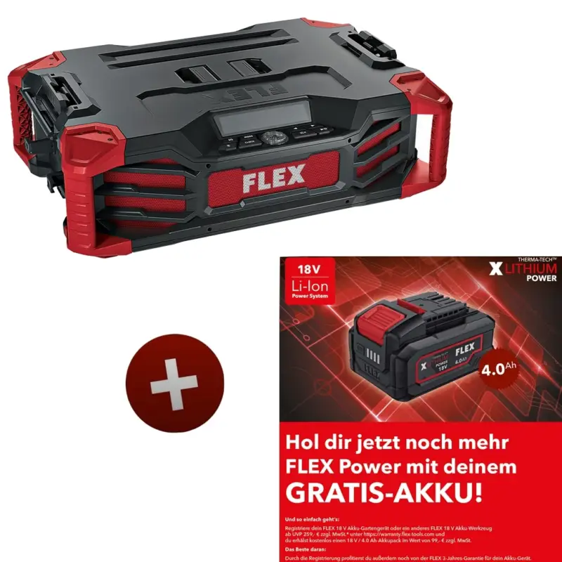 Neu Im Sortiment Flex Digitales Akku Baustellenradio DAB+ RD SP 12/18/230 Ladefunktion 532813