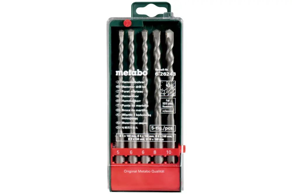 Neu METABO SDS-plus Classic-Bohrersatz 5-teilig 626243000