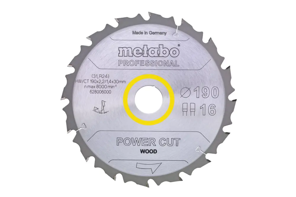 Echt METABO Sägeblatt "power cut wood - professional", 152x20, Z12 FZ 15° 628001000