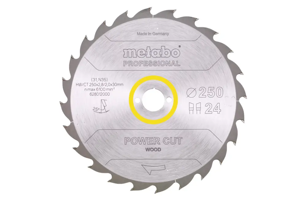 METABO Sägeblatt "power cut wood - professional", 250x30, Z24 WZ 25° 628012000 Neue Kollektion