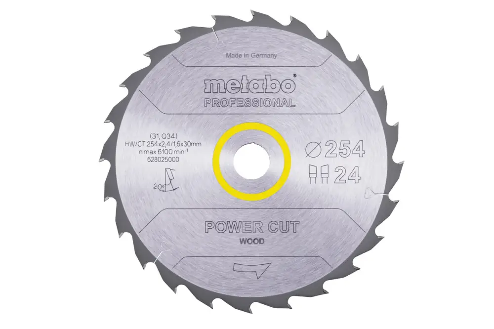 METABO Sägeblatt "power cut wood - professional", 254x30, Z24 WZ 20° 628025000 Preisknaller