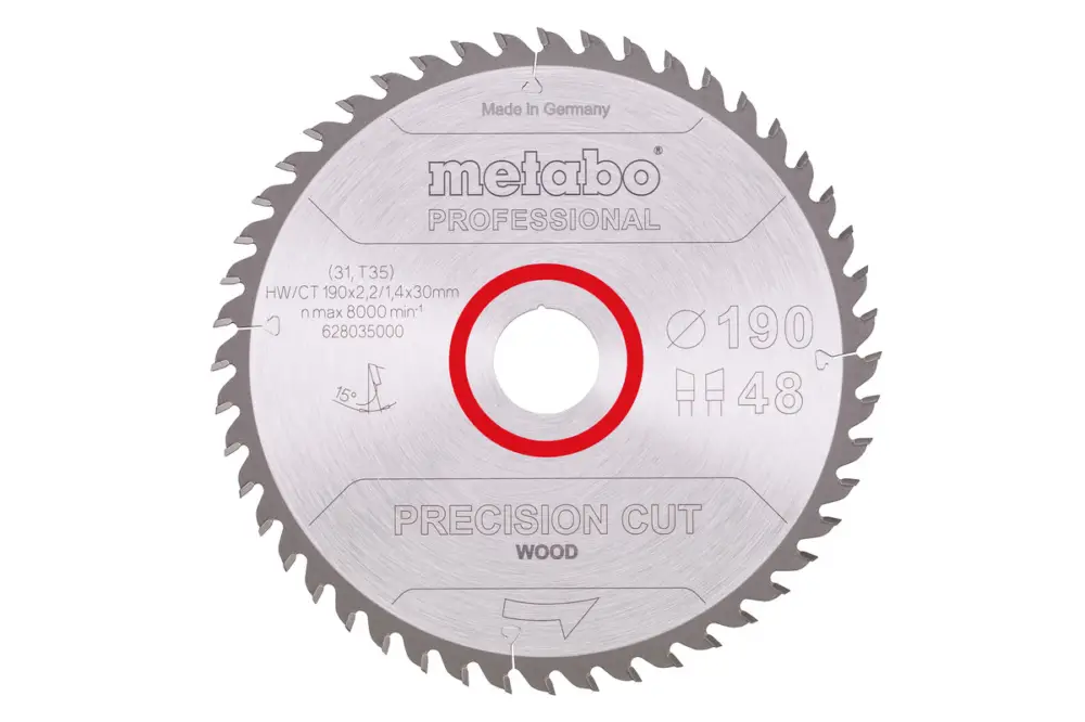 Solange Der Vorrat Reicht METABO Sägeblatt "precision cut wood - professional", 190x30, Z48 WZ 15° 628035000