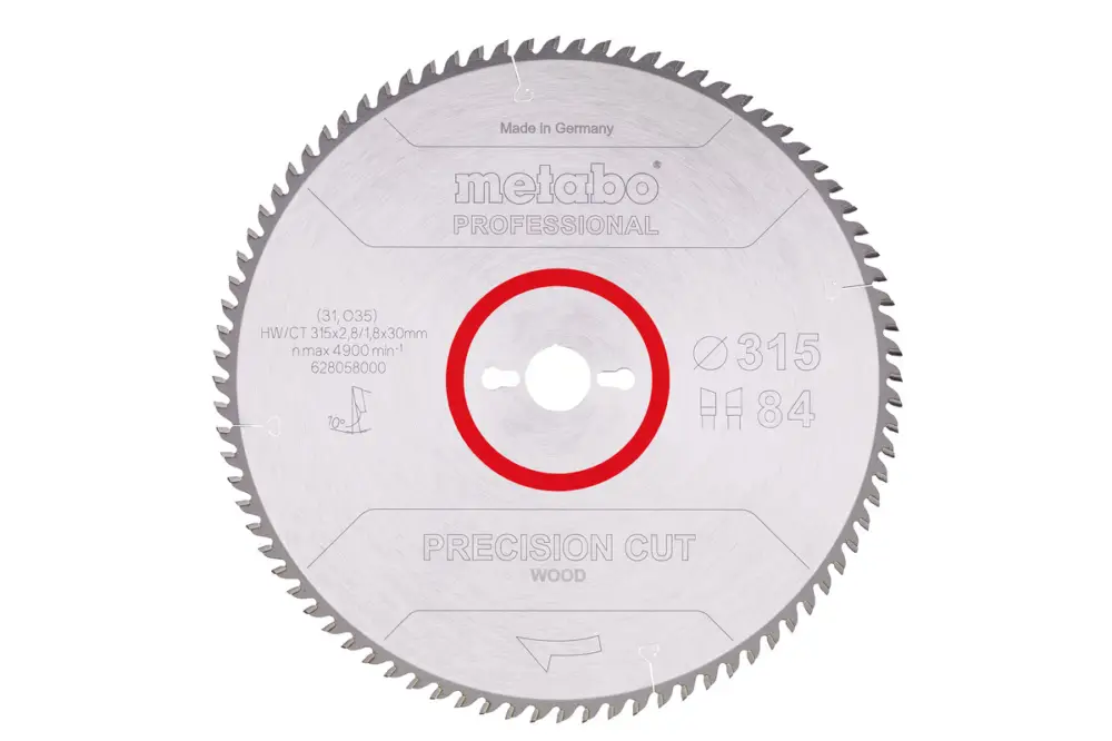 METABO Sägeblatt "precision cut wood - professional", 315x30, Z84 WZ 10° 628058000 Sonderangebot