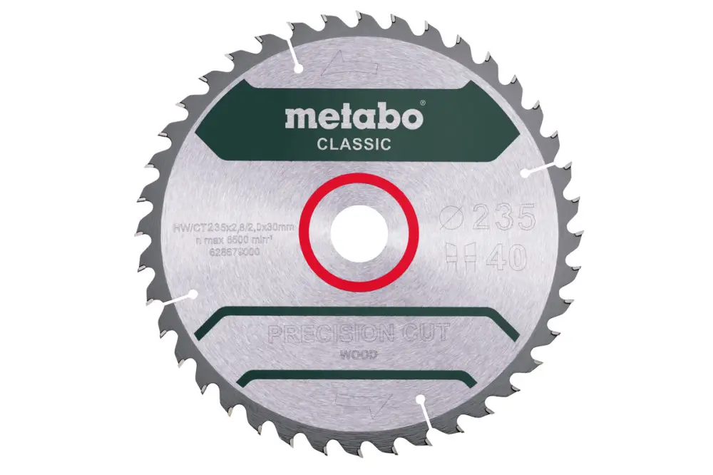 Letzte Chance METABO Sägeblatt "precision cut wood - classic", 235x30 Z40 WZ 15° 628679000