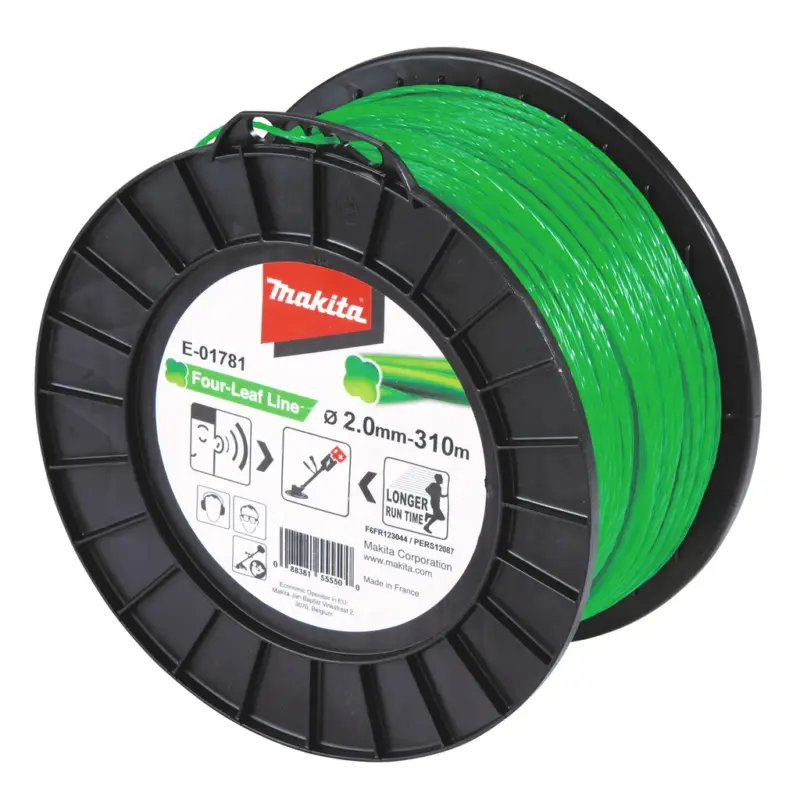 Makita Mähfaden Four Leaf 2mm x 310m Akku Trimmer Freischneider UR002G E-01781 Super-Preis