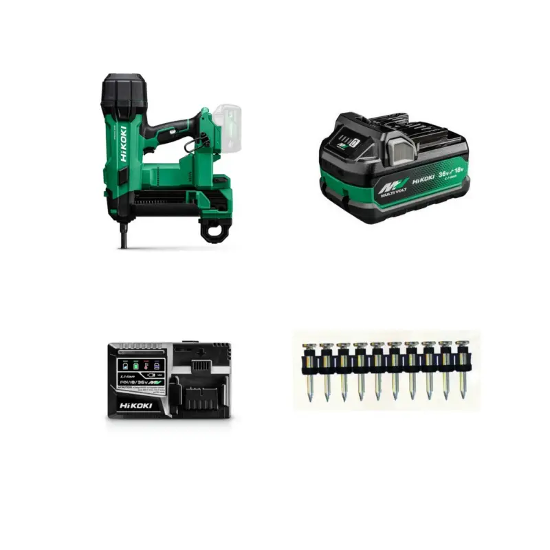 Meistverkauft HiKoKi Akku-Betonnagler NC1840DAW3Z+Nägel + Akku 36 V 2.5 Ah/18+Schnellladegerät