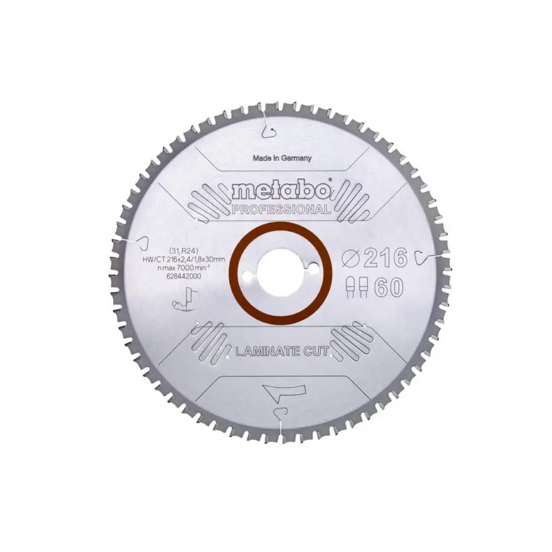 METABO Sägeblatt "laminate cut - professional", 216x30 Z60 FZ/TZ 0° 628442000 Sale