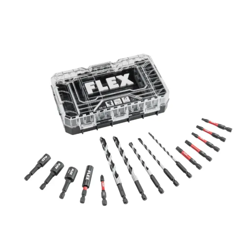 Flex Bit Bohrer Set DB 15 verschließbare Box schlagfest 16 teilig 534463 Bestpreis