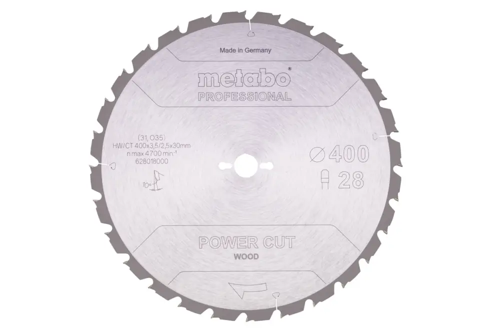 Versand Am Gleichen Tag METABO Sägeblatt "power cut wood - professional", 400x30 Z28 TZ 10° 628018000